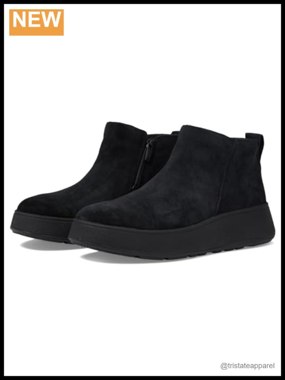 FitFlop Suede Flatform Zip Ankle Boots w/ Comfort